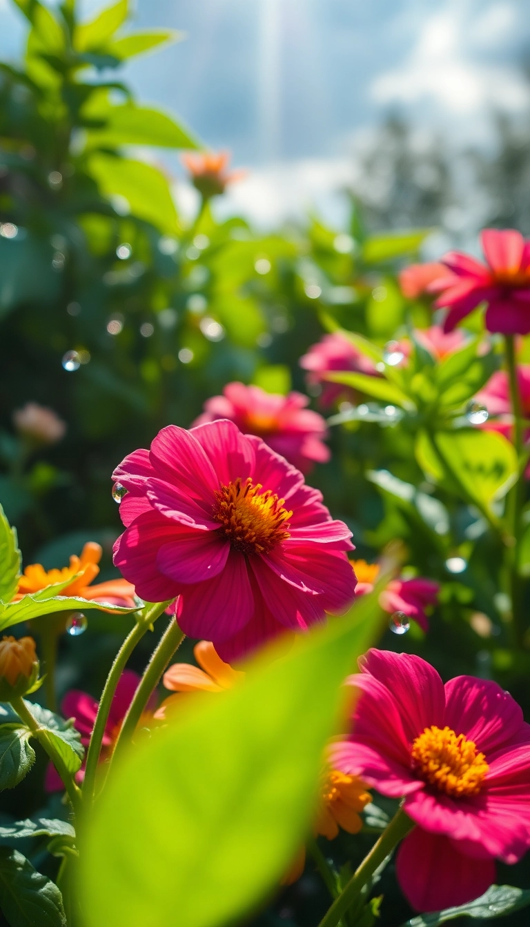 Best Spring Rain Garden Phone Dynamic Background